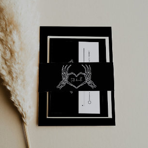 Till Death Skeleton Handen Huwelijksuitnodiging Uitnodigingen Wikkel