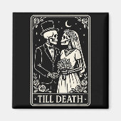 Till Death Skeleton Love Couples Gothic Wedding Br Magneet (Voorkant)