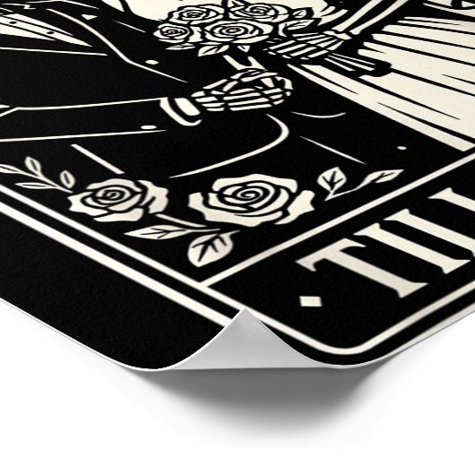 Till Death Skeleton Love Couples Gothic Wedding Br Poster (Hoek)