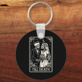 Till Death Skeleton Love Couples Gothic Wedding Br Sleutelhanger (Voorkant)