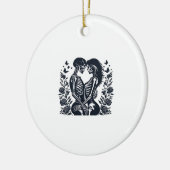 Till Death We – Skeleton Couple Gothic Design Clas Keramisch Ornament (Links)