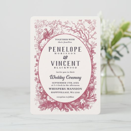 Till Death Wedding Invitation Kaart (Staand voorkant)