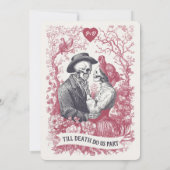 Till Death Wedding Invitation Kaart (Achterkant)