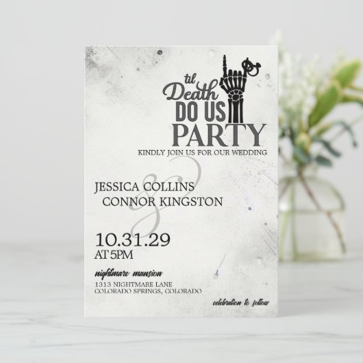 Till Death Wedding Kaart (Staand voorkant)