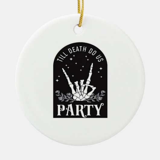 Till Do Death Us Party Bachelorette Halloween Bach Keramisch Ornament (Voorkant)
