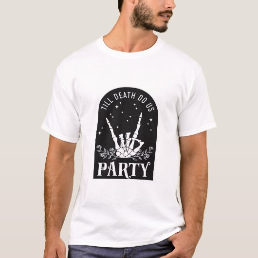 Till Do Death Us Party Bachelorette Halloween Bach T-shirt (Voorkant)