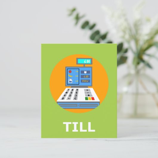 TILL Flashcard voor Initiaal T 1 Lettergreep Woord (Staand voorkant)