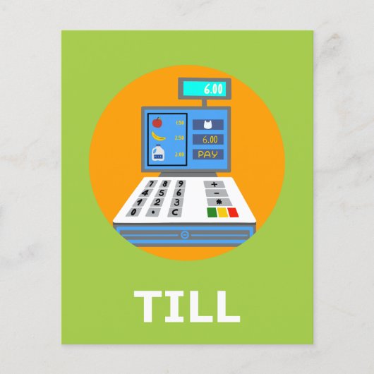TILL Flashcard voor Initiaal T 1 Lettergreep Woord (Voorkant)