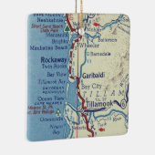 Tillamook OF  kaart Keramisch Ornament (Rechts)