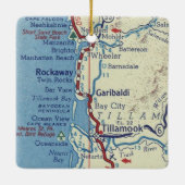 Tillamook OF  kaart Keramisch Ornament (Achterkant)