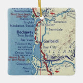 Tillamook OF  kaart Keramisch Ornament (Voorkant)