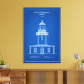 Tillamook Rock Lighthouse - Oregon – AD Canvas Afdruk (Insitu (Woonkamer))