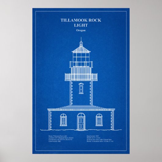 Tillamook Rock Lighthouse - Oregon – AD Poster (Voorkant)