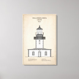 Tillamook Rock Lighthouse - Oregon - SBD Canvas Afdruk