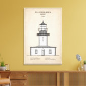 Tillamook Rock Lighthouse - Oregon - SBD Canvas Afdruk (Insitu (Woonkamer))