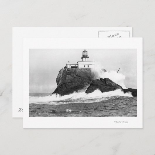 Tillamook, vuurtoren van Oregon nabij het zeeopper Briefkaart (Voorkant / Achterkant)