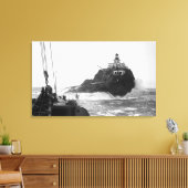 Tillamook, vuurtoren van Oregon van Ship Photograp Canvas Afdruk (Insitu (Woonkamer))