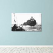 Tillamook, vuurtoren van Oregon van Ship Photograp Canvas Afdruk (Insitu (Houten vloer))