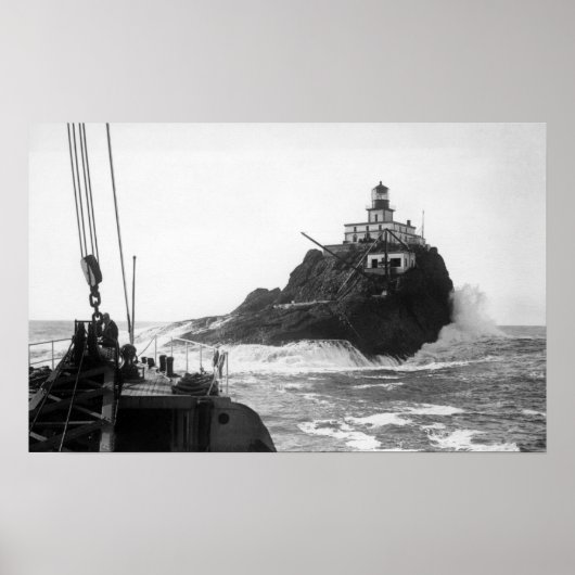 Tillamook, vuurtoren van Oregon van Ship Photograp Poster (Voorkant)