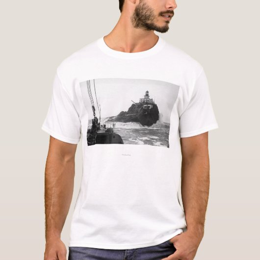 Tillamook, vuurtoren van Oregon van Ship Photograp T-shirt (Voorkant)