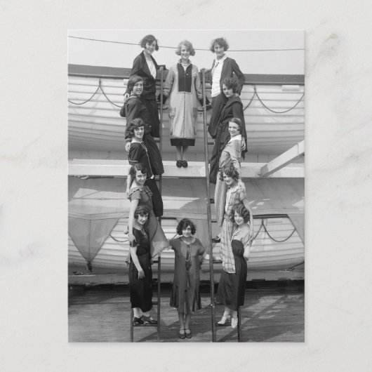 Tiller Girls Dance Troupe begin jaren 1900 Briefkaart (Voorkant)