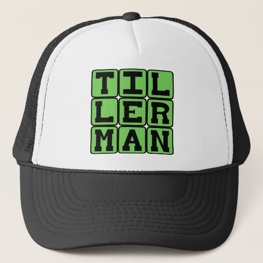 Tillerman, Boot Stuurman Trucker Pet (Voorkant)