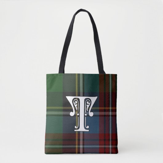 Tilley Clan Tartan Monogram Tote Bag (Voorkant)