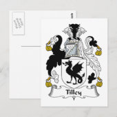 Tilley Family Crest Briefkaart (Voorkant / Achterkant)