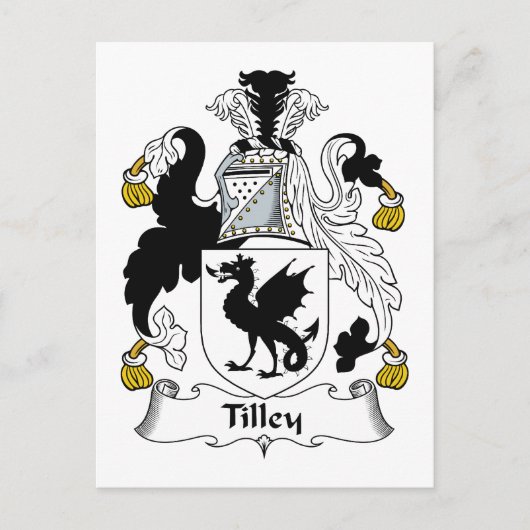 Tilley Family Crest Briefkaart (Voorkant)