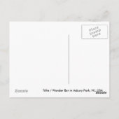 Tillie/Wonder Bar in Asbury Park NJ Briefkaart (Achterkant)
