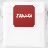 TILLIS VOOR SENAAT 2014 VIERKANTE STICKER (Tas)