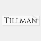 Tillman Bumpersticker (Voorkant)
