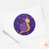 Tilly the Snail met Polkadots Ronde Sticker (Envelop)