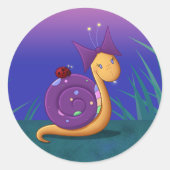 Tilly the Snail Ronde Sticker (Voorkant)