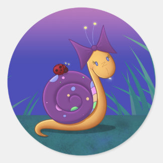 Tilly the Snail Ronde Sticker