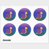 Tilly the Snail Ronde Sticker (Vel)
