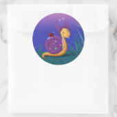 Tilly the Snail Ronde Sticker (Tas)