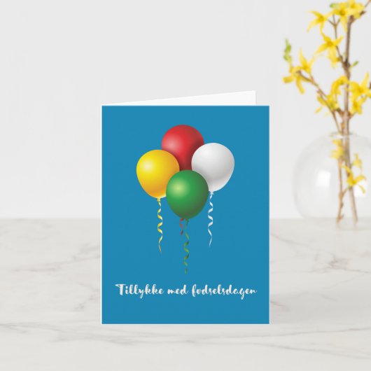 Tillykke med fødselsdag, Deense verjaardag Kaart (Gele Bloem)