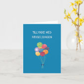 Tillykke med fødselsdag, Deense verjaardag Kaart (Gele Bloem)