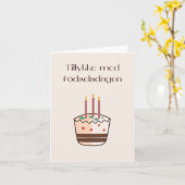 Tillykke med fødselsdag, Deense verjaardag Kaart (Gele Bloem)