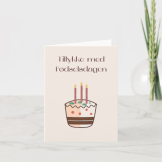 Tillykke med fødselsdag, Deense verjaardag Kaart