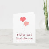 Tillykke med kærligheden, Deense bruiloft Kaart (Voorkant)