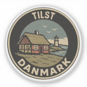 Tilst, Denemarken Danmark Sticker
