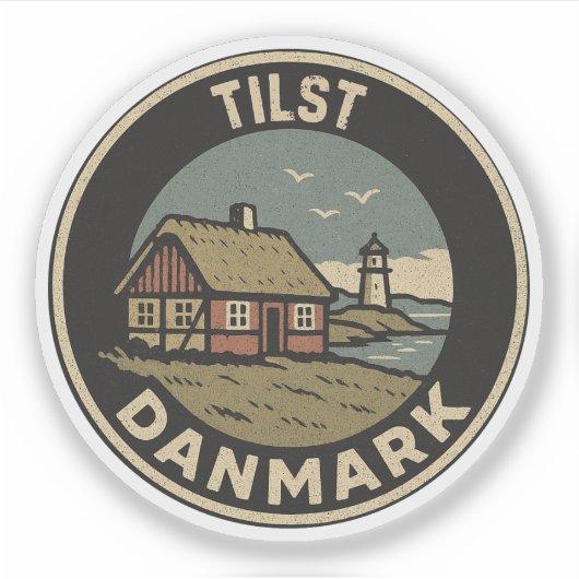 Tilst, Denemarken Danmark Sticker (Voorkant)