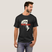 Tilting Chips Gambler Casino Gambling Casino Playe T-shirt (Voorkant volledig)