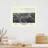 Tilton, NH Panoramic Map - 1884 Poster (Keuken)