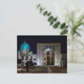 Tilya-Kori Madrasah in het Regisplein - Samarkand Briefkaart (Staand voorkant)