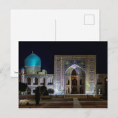 Tilya-Kori Madrasah in het Regisplein - Samarkand Briefkaart (Voorkant / Achterkant)