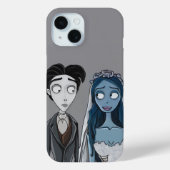 Tim Burton-Style Corpse Bride Couple Phone Case (Achterkant)