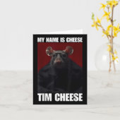 Tim Cheese - Brainrot Meme Kaart (Gele Bloem)